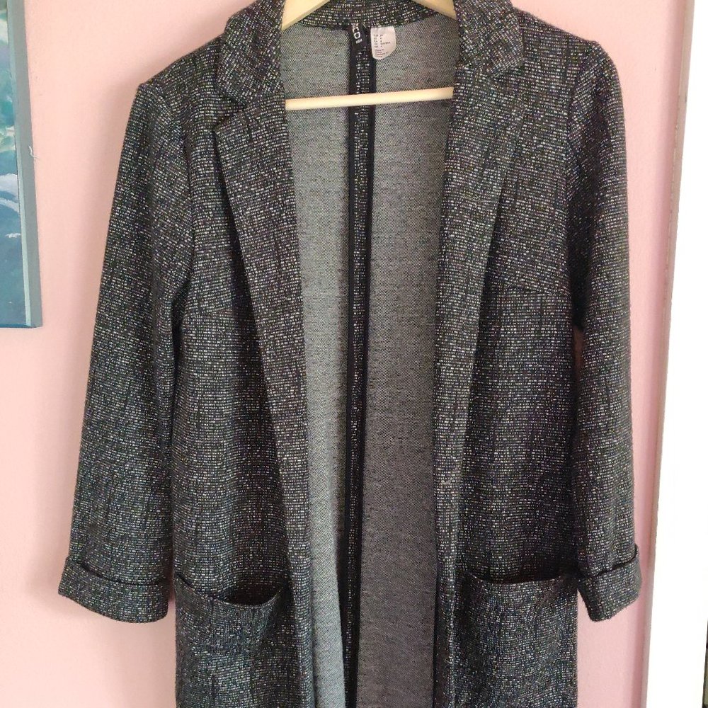 Smart charcoal coat cardigan